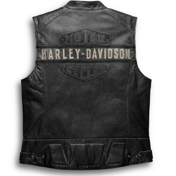 Harley Davidson Leather Club Vest - Picture 2 of 2